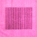 Square Machine Washable Abstract Pink Modern Rug, wshabs5459pnk