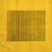 Square Abstract Yellow Modern Rug, abs5459yw