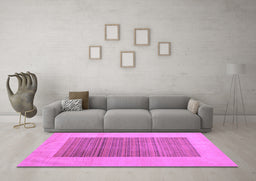 Machine Washable Abstract Purple Modern Area Rugs in a Living Room, wshabs5459pur
