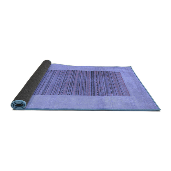 Sideview of Abstract Blue Modern Rug, abs5459blu