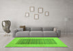 Machine Washable Abstract Green Modern Area Rugs in a Living Room,, wshabs5459grn