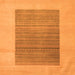 Square Abstract Orange Modern Rug, abs5459org