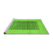 Sideview of Machine Washable Abstract Green Modern Area Rugs, wshabs5459grn