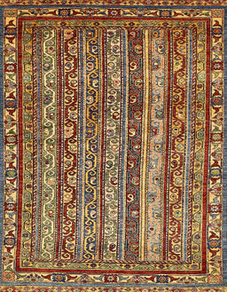 Abstract Red Modern Rug, abs545