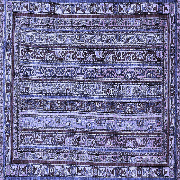 Square Abstract Blue Modern Rug, abs545blu