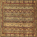 Square Abstract Brown Modern Rug, abs545brn