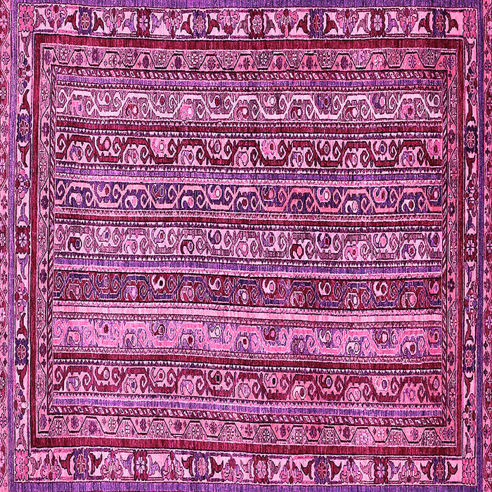 Square Machine Washable Abstract Pink Modern Rug, wshabs545pnk