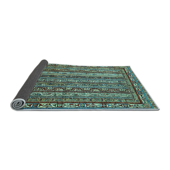 Sideview of Abstract Light Blue Modern Rug, abs545lblu