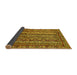 Sideview of Abstract Yellow Modern Rug, abs545yw