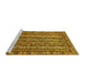 Sideview of Machine Washable Abstract Yellow Modern Rug, wshabs545yw