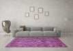 Machine Washable Abstract Purple Modern Area Rugs in a Living Room, wshabs545pur