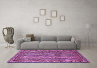 Machine Washable Abstract Purple Modern Rug, wshabs545pur