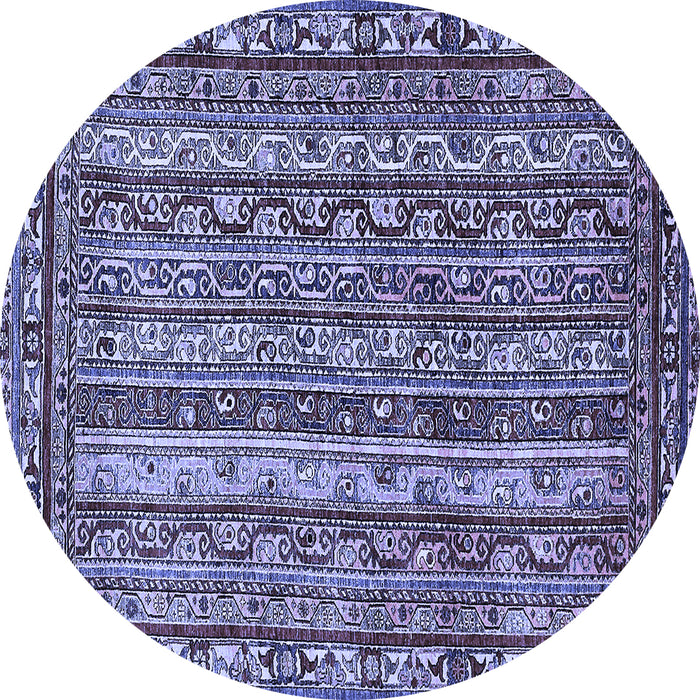 Round Machine Washable Abstract Blue Modern Rug, wshabs545blu