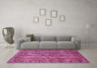 Machine Washable Abstract Pink Modern Rug in a Living Room, wshabs545pnk