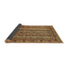 Sideview of Abstract Brown Modern Rug, abs545brn