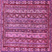 Square Abstract Pink Modern Rug, abs545pnk