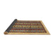 Sideview of Abstract Red Brown Modern Rug, abs546