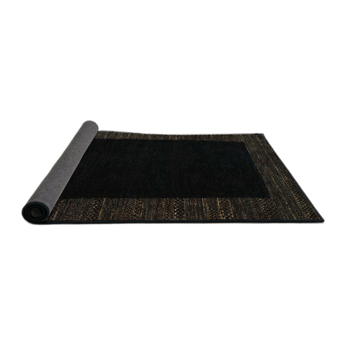 Sideview of Abstract Black Modern Rug, abs5460