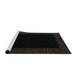 Sideview of Machine Washable Abstract Black Rug, wshabs5460