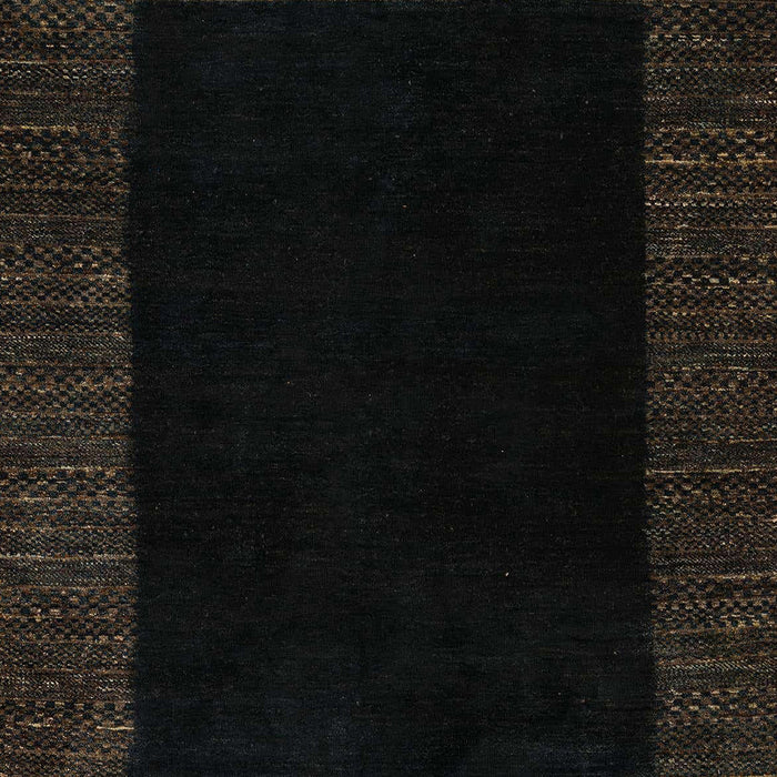 Machine Washable Abstract Black Rug, wshabs5460