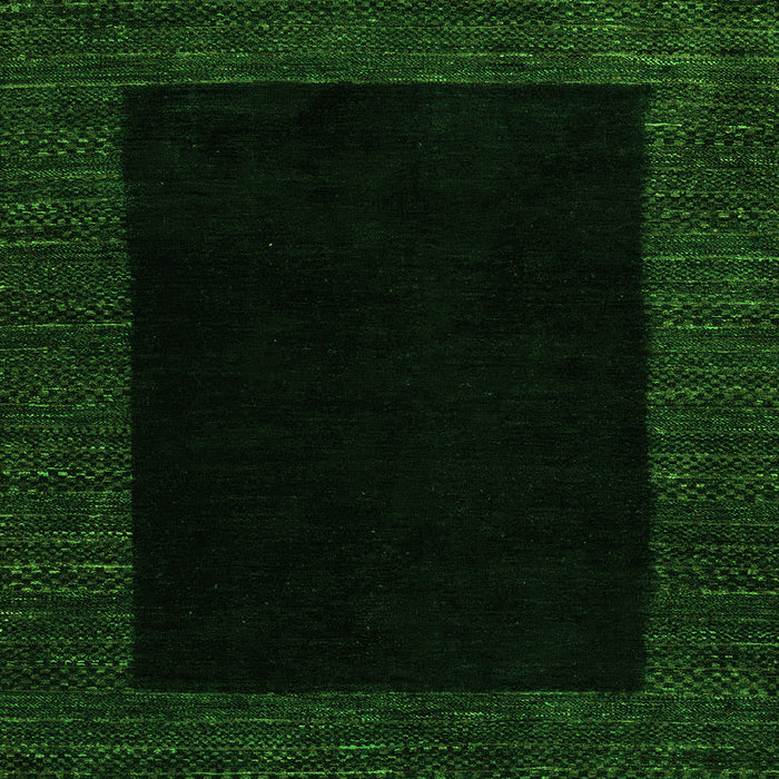 Square Abstract Green Modern Rug, abs5460grn