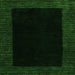 Square Abstract Green Modern Rug, abs5460grn