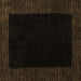 Square Abstract Brown Modern Rug, abs5460brn