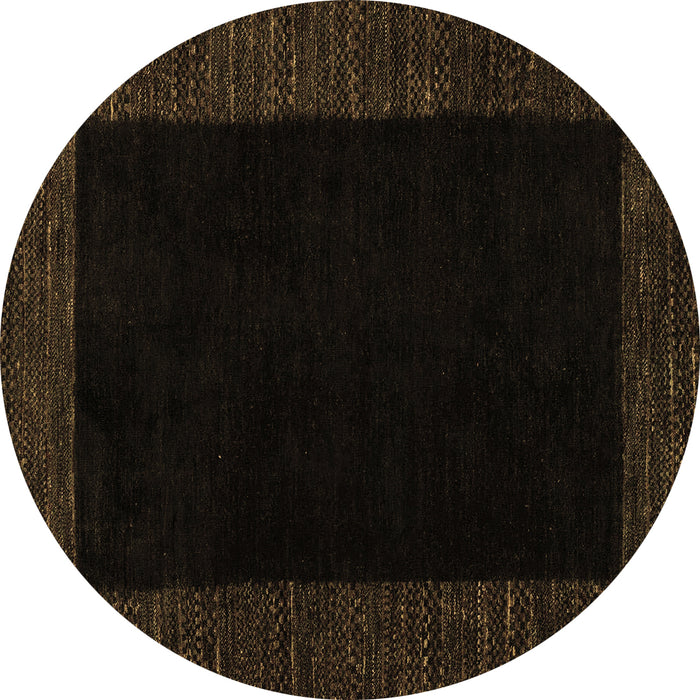 Round Abstract Brown Modern Rug, abs5460brn