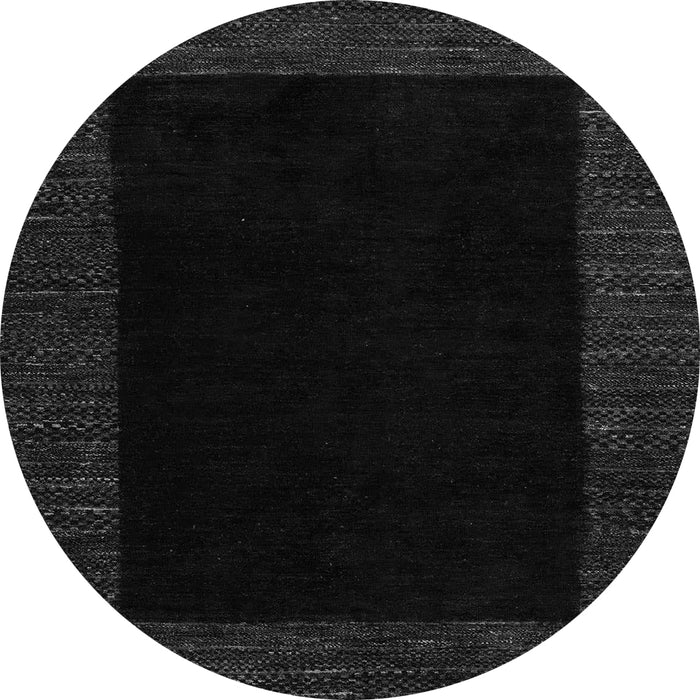 Round Abstract Gray Modern Rug, abs5460gry