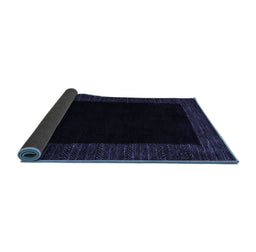 Sideview of Abstract Blue Modern Rug, abs5460blu