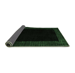 Sideview of Abstract Emerald Green Modern Rug, abs5460emgrn
