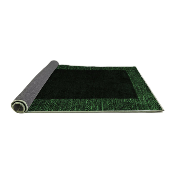 Sideview of Abstract Emerald Green Modern Rug, abs5460emgrn