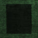 Square Machine Washable Abstract Emerald Green Modern Area Rugs, wshabs5460emgrn