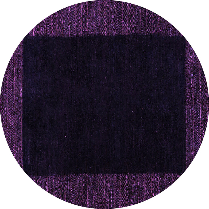 Round Abstract Purple Modern Rug, abs5460pur