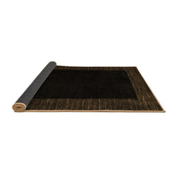 Sideview of Abstract Brown Modern Rug, abs5460brn