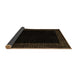 Sideview of Abstract Brown Modern Rug, abs5460brn