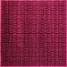 Square Machine Washable Abstract Pink Modern Rug, wshabs5461pnk