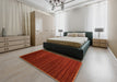 Machine Washable Abstract Crimson Red Rug in a Bedroom, wshabs5461