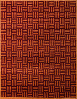 Abstract Crimson Red Modern Rug, abs5461