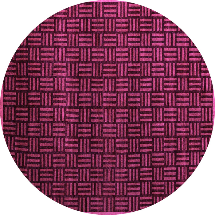 Round Abstract Purple Modern Rug, abs5461pur