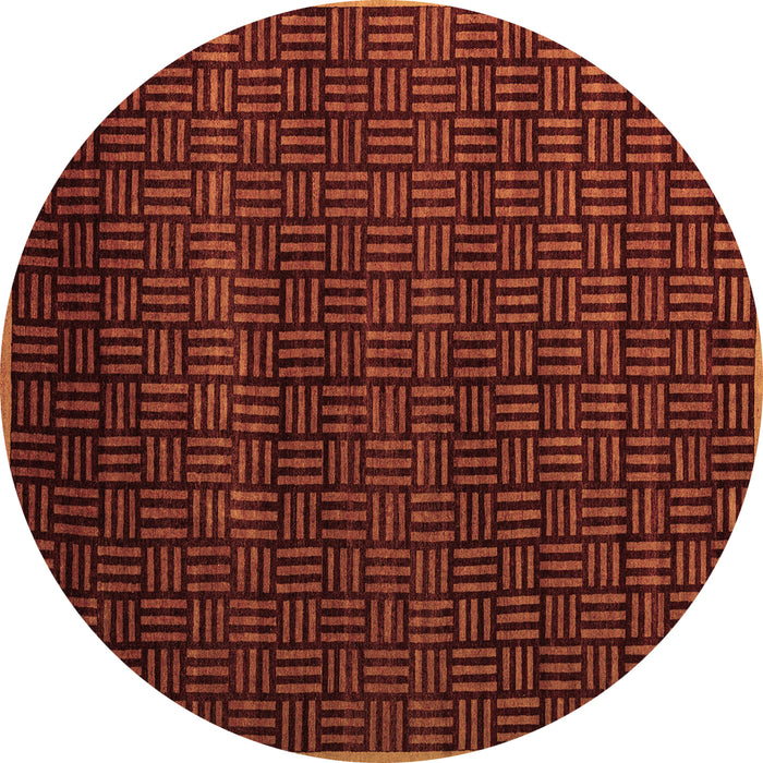 Round Abstract Brown Modern Rug, abs5461brn