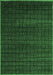 Machine Washable Abstract Emerald Green Modern Area Rugs, wshabs5461emgrn