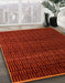 Abstract Crimson Red Modern Rug in Family Room, abs5461