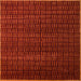 Square Abstract Crimson Red Modern Rug, abs5461