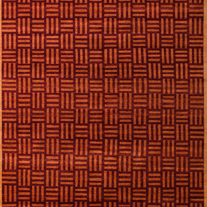 Machine Washable Abstract Crimson Red Rug, wshabs5461