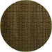 Round Abstract Turquoise Modern Rug, abs5461turq