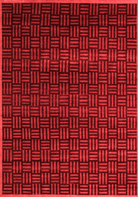 Abstract Red Modern Rug, abs5461red