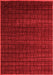 Abstract Red Modern Area Rugs