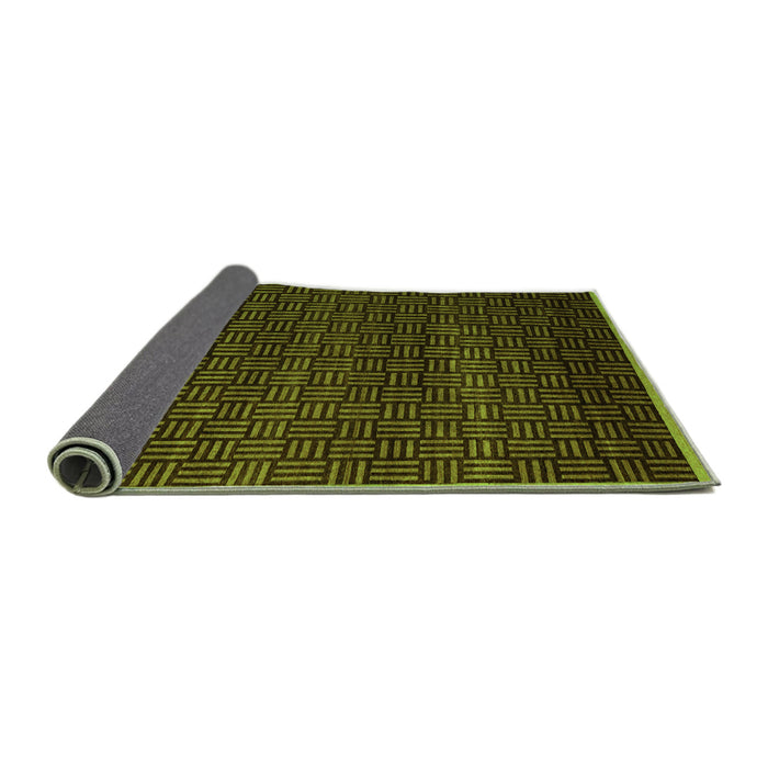Sideview of Abstract Green Modern Rug, abs5461grn