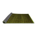 Sideview of Abstract Green Modern Rug, abs5461grn